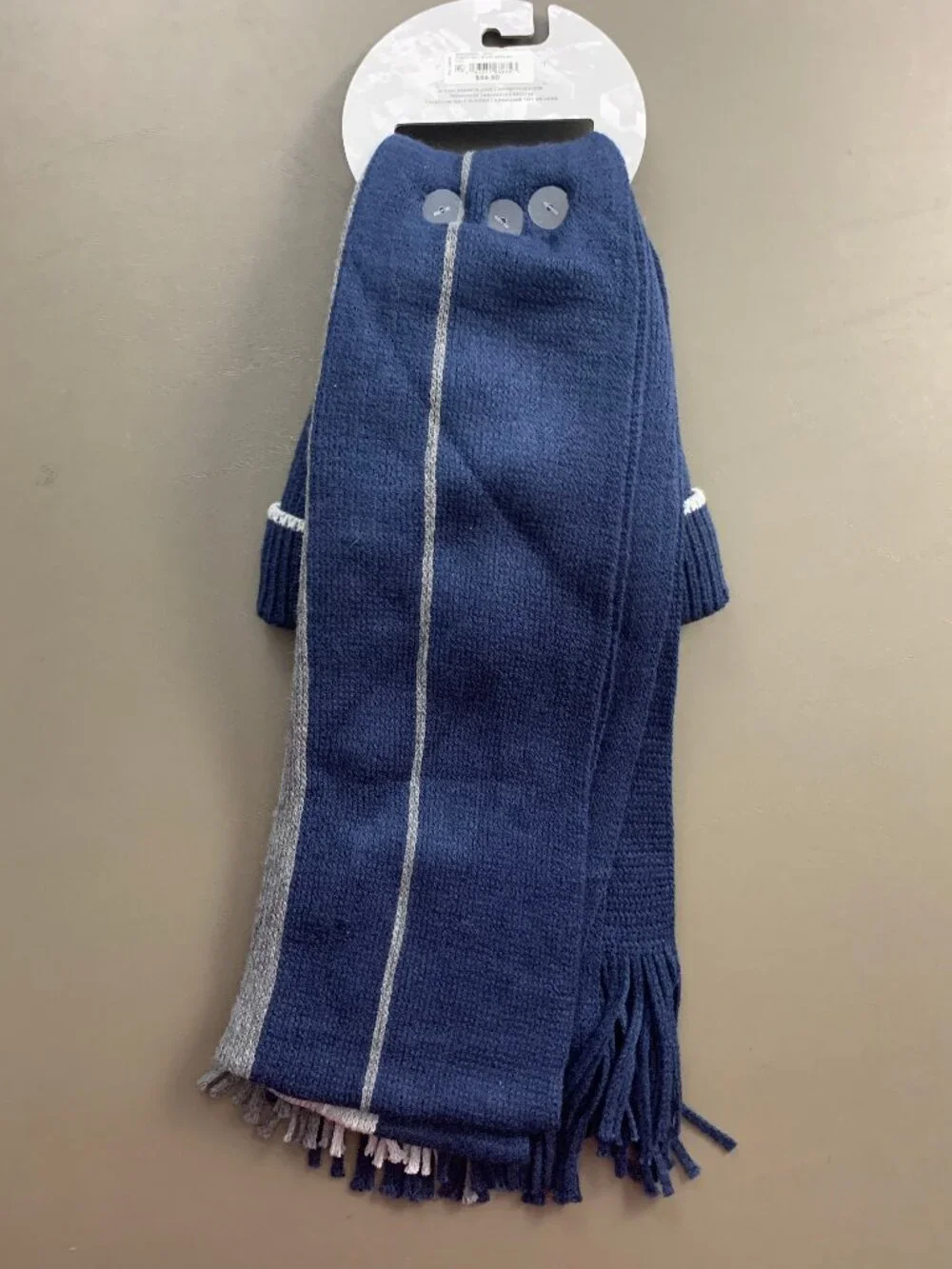 Kenneth Cole Reaction Men's 2-Piece Knit Beanie Hat and Scarf Set, Blue Gray